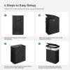 imageSONGMICS Laundry Hamper with Lid Bamboo Laundry Basket Removable Machine Washable Laundry Basket with Handles 264Gallons for Laundry Room Bedroom Bathroom Ink Black ULCB63HInk Black
