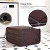 imageSONGMICS Laundry Hamper with Lid Bamboo Laundry Basket Removable Machine Washable Laundry Basket with Handles 264Gallons for Laundry Room Bedroom Bathroom Ink Black ULCB63HChestnut Brown