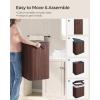 imageSONGMICS Laundry Hamper with Lid Bamboo Laundry Basket Removable Machine Washable Laundry Basket with Handles 264Gallons for Laundry Room Bedroom Bathroom Ink Black ULCB63HChestnut Brown