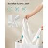 imageSONGMICS Laundry Hamper with Lid Bamboo Laundry Basket Removable Machine Washable Laundry Basket with Handles 264Gallons for Laundry Room Bedroom Bathroom Ink Black ULCB63HCloud White