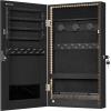 imageSONGMICS Lockable Jewelry Cabinet Armoire with Mirror WallMounted Space Saving Jewelry Storage Organizer White UJJC51WTBlack