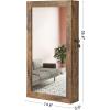 imageSONGMICS Lockable Jewelry Cabinet Armoire with Mirror WallMounted Space Saving Jewelry Storage Organizer White UJJC51WTRustic Brown