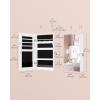 imageSONGMICS Lockable Jewelry Cabinet Armoire with Mirror WallMounted Space Saving Jewelry Storage Organizer White UJJC51WTWhite