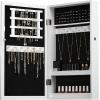 imageSONGMICS Lockable Jewelry Cabinet Armoire with Mirror WallMounted Space Saving Jewelry Storage Organizer White UJJC51WTWhite