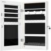imageSONGMICS Lockable Jewelry Cabinet Armoire with Mirror WallMounted Space Saving Jewelry Storage Organizer White UJJC51WTWhite