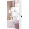 imageSONGMICS Lockable Jewelry Cabinet Armoire with Mirror WallMounted Space Saving Jewelry Storage Organizer White UJJC51WTWhite