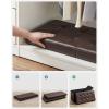 imageSONGMICS MAZIE Collection  30 Inches Storage Ottoman Bench with Flipping Lid Storage Chest Footstool Load 660 lb for Entryway Living Room Bedroom Synthetic Leather Coffee Brown ULSF045K01Brown