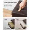 imageSONGMICS MAZIE Collection  30 Inches Storage Ottoman Bench with Flipping Lid Storage Chest Footstool Load 660 lb for Entryway Living Room Bedroom Synthetic Leather Coffee Brown ULSF045K01Brown