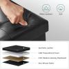 imageSONGMICS MAZIE Collection  30 Inches Storage Ottoman Bench with Flipping Lid Storage Chest Footstool Load 660 lb for Entryway Living Room Bedroom Synthetic Leather Coffee Brown ULSF045K01Black