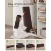 imageSONGMICS MAZIE Collection  43 Inches Folding Storage Ottoman Bench Ottoman with Storage Foot Rest Stool Load 660 lb for Living Room Synthetic Leather Brown ULSF703Brown