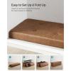 imageSONGMICS MAZIE Collection  43 Inches Folding Storage Ottoman Bench Ottoman with Storage Foot Rest Stool Load 660 lb for Living Room Synthetic Leather Brown ULSF703Coffee Brown