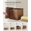 imageSONGMICS MAZIE Collection  43 Inches Folding Storage Ottoman Bench Ottoman with Storage Foot Rest Stool Load 660 lb for Living Room Synthetic Leather Brown ULSF703Coffee Brown