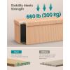 imageSONGMICS MAZIE Collection  Storage Ottoman Bench Foldable Foot Rest 15 x 43 x 15 Inches End of Bed Bench Storage Chest Load 660 lb Living Room Bedroom Entryway Moonlight Green ULSF604C01Apricot