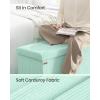 imageSONGMICS MAZIE Collection  Storage Ottoman Bench Foldable Foot Rest 15 x 43 x 15 Inches End of Bed Bench Storage Chest Load 660 lb Living Room Bedroom Entryway Moonlight Green ULSF604C01Moonlight Green