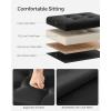imageSONGMICS Mazie Collection  Small Folding Storage Ottoman Foot Rest Stool 122 x 161 x 122 Inches 286 lb Load Capacity for Living Room Bedroom Home Office Dorm Dark Gray ULSF102G01Ink Black