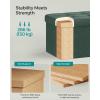 imageSONGMICS Mazie Collection  Small Folding Storage Ottoman Foot Rest Stool 122 x 161 x 122 Inches 286 lb Load Capacity for Living Room Bedroom Home Office Dorm Dark Gray ULSF102G01Retro Green