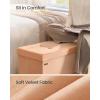 imageSONGMICS Mazie Collection  Storage Ottoman Bench Foldable Foot Rest 15 x 43 x 15 Inches End of Bed Bench Storage Chest Load 660 lb Living Room Bedroom Entryway Jelly Pink ULSF277R01Apricot