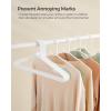imageSONGMICS Plastic Hangers 50 Pack SpaceSaving Clothes Hangers Lightweight Hangers for Pants Coats Dresses White UCRP009W50