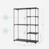 imageSONGMICS Portable Closet Freestanding Closet Organizer Clothes Rack with Shelves Hanging Rods Storage Organizer for Cloakroom Bedroom 441 x 169 x 65 Inches Black URYG24BKBlack