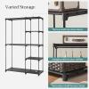 imageSONGMICS Portable Closet Freestanding Closet Organizer Clothes Rack with Shelves Hanging Rods Storage Organizer for Cloakroom Bedroom 441 x 169 x 65 Inches Black URYG24BKBlack