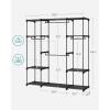 imageSONGMICS Portable Closet Freestanding Closet Organizer Clothes Rack with Shelves Hanging Rods Storage Organizer for Cloakroom Bedroom 717 x 169 x 717 Inches Black URYG037B02Black