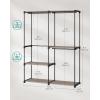 imageSONGMICS Portable Closet Freestanding Closet Organizer Clothes Rack with Shelves Hanging Rods Storage Organizer for Cloakroom Bedroom 717 x 169 x 717 Inches Black URYG037B02Brown
