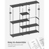imageSONGMICS Portable Closet Freestanding Closet Organizer Clothes Rack with Shelves Hanging Rods Storage Organizer for Cloakroom Bedroom 717 x 169 x 717 Inches Black URYG037B02Black