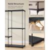 imageSONGMICS Portable Closet Freestanding Closet Organizer Clothes Rack with Shelves Hanging Rods Storage Organizer for Cloakroom Bedroom 717 x 169 x 717 Inches Black URYG037B02Black