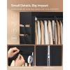 imageSONGMICS Portable Closet Wardrobe with Shoe Rack and Cover Closet Storage Organizer 2 Hanging Rods Shelves and 4 Side Pockets 50 x 177 x 693 Inches Spacious for Bedroom Black URYG008B02Black