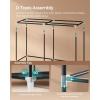 imageSONGMICS Portable Closet Wardrobe with Shoe Rack and Cover Closet Storage Organizer 2 Hanging Rods Shelves and 4 Side Pockets 50 x 177 x 693 Inches Spacious for Bedroom Black URYG008B02Black