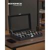imageSONGMICS RONNE Collection  9Slot Watch Box Vertical Watch Display Case with Glass Windows Adjustable Watch Holders Woven Embossed PU Leather Floating Effect Gift Idea Ink Black UJWB026B01Ink Black  Ink Black