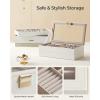 imageSONGMICS Stackable Jewelry Trays 4Tier Jewelry Box Drawer Jewelry Organizer with Glass Lid Removable Dividers for Vanity Table 67 x 11 x 72 Inches Gift Idea Cloud White UJBC164W01Cloud White