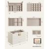 imageSONGMICS Stackable Jewelry Trays 4Tier Jewelry Box Drawer Jewelry Organizer with Glass Lid Removable Dividers for Vanity Table 67 x 11 x 72 Inches Gift Idea Cloud White UJBC164W01Cloud White