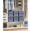 imageSONGMICS Storage Cubes 11Inch NonWoven Fabric Bins with Double Handles Set of 6 Closet Organizers for Shelves Foldable for Clothes Cattail Gray UROB26LGMisty Blue
