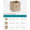 imageSONGMICS Storage Cubes 11Inch NonWoven Fabric Bins with Double Handles Set of 6 Closet Organizers for Shelves Foldable for Clothes Cattail Gray UROB26LGSand Beige