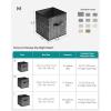 imageSONGMICS Storage Cubes 11Inch NonWoven Fabric Bins with Double Handles Set of 6 Closet Organizers for Shelves Foldable for Clothes Cattail Gray UROB26LGClassic Black
