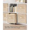 imageSONGMICS Storage Cubes 11Inch NonWoven Fabric Bins with Double Handles Set of 6 Closet Organizers for Shelves Foldable for Clothes Cattail Gray UROB26LGSand Beige