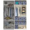 imageSONGMICS Storage Cubes 11Inch NonWoven Fabric Bins with Double Handles Set of 6 Closet Organizers for Shelves Foldable for Clothes Cattail Gray UROB26LGMisty Blue