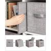 imageSONGMICS Storage Cubes 11Inch NonWoven Fabric Bins with Double Handles Set of 6 Closet Organizers for Shelves Foldable for Clothes Cattail Gray UROB26LGTaupe