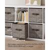 imageSONGMICS Storage Cubes 11Inch NonWoven Fabric Bins with Double Handles Set of 6 Closet Organizers for Shelves Foldable for Clothes Cattail Gray UROB26LGWalnut Color