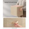 imageSONGMICS Storage Cubes 157 x 118 x 95 Inches NonWoven Fabric Bins with Double Handles Set of 3 Closet Organizers for Shelves Foldable for Clothes Cattail Gray UROB440G01Sand Beige