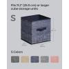 imageSONGMICS Storage Cubes 157 x 118 x 95 Inches NonWoven Fabric Bins with Double Handles Set of 3 Closet Organizers for Shelves Foldable for Clothes Cattail Gray UROB440G01Navy Blue
