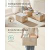 imageSONGMICS Storage Cubes 157 x 118 x 95 Inches NonWoven Fabric Bins with Double Handles Set of 3 Closet Organizers for Shelves Foldable for Clothes Cattail Gray UROB440G01Sand Beige