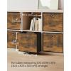 imageSONGMICS Storage Cubes Set of 6 Storage Bins with Handles Foldable Oxford Fabric and NonWoven Fabric Storage Boxes 102x102x11 Inches Fit Cube Storage Unit Rustic Brown URFB126B01Rustic Brown
