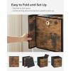 imageSONGMICS Storage Cubes Set of 6 Storage Bins with Handles Foldable Oxford Fabric and NonWoven Fabric Storage Boxes 102x102x11 Inches Fit Cube Storage Unit Rustic Brown URFB126B01Rustic Brown