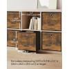 imageSONGMICS Storage Cubes Set of 6 Storage Bins with Handles Foldable Oxford Fabric and NonWoven Fabric Storage Boxes 102x102x11 Inches Fit Cube Storage Unit Rustic Brown URFB126B01Rustic Brown