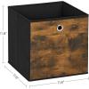 imageSONGMICS Storage Cubes Set of 6 Storage Bins with Handles Foldable Oxford Fabric and NonWoven Fabric Storage Boxes 102x102x11 Inches Fit Cube Storage Unit Rustic Brown URFB126B01Rustic Brown