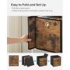 imageSONGMICS Storage Cubes Set of 6 Storage Bins with Handles Foldable Oxford Fabric and NonWoven Fabric Storage Boxes 102x102x11 Inches Fit Cube Storage Unit Rustic Brown URFB126B01Rustic Brown