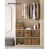 imageSONGMICS Storage Cubes Set of 6 Storage Bins with Handles Foldable Oxford Fabric and NonWoven Fabric Storage Boxes 102x102x11 Inches Fit Cube Storage Unit Rustic Brown URFB126B01Rustic Brown