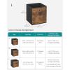 imageSONGMICS Storage Cubes Set of 8 Storage Bins Foldable Fabric Storage Boxes 13 x 13 x 13 Inches Fit Cube Storage Unit for Clothes Bedroom Living Room Rustic Brown and Ink Black URFB833B01L13L x 13W x 13H